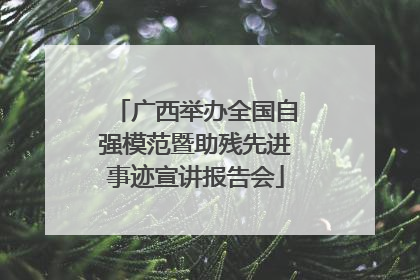 广西举办全国自强模范暨助残先进事迹宣讲报告会