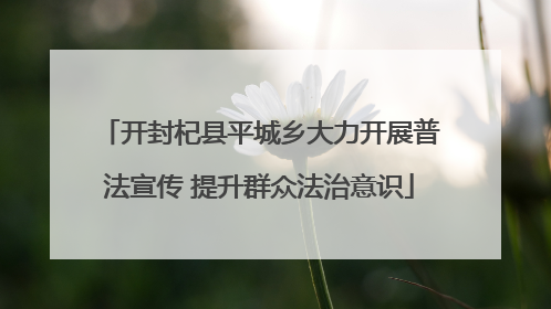 开封杞县平城乡大力开展普法宣传 提升群众法治意识