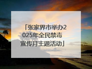 张家界市举办2025年全民禁毒宣传月主题活动