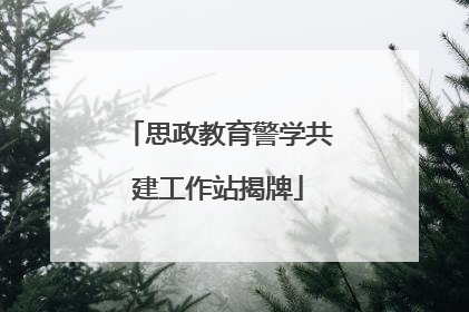 思政教育警学共建工作站揭牌