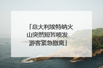 意大利埃特纳火山突然短暂喷发 游客紧急撤离