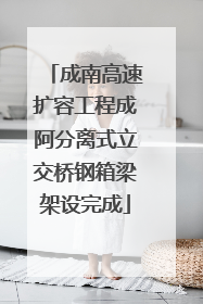 成南高速扩容工程成阿分离式立交桥钢箱梁架设完成