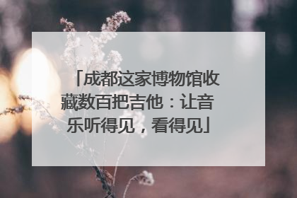 成都这家博物馆收藏数百把吉他：让音乐听得见，看得见