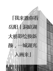 我来邀你看岳阳丨洞庭湖大桥彩绘换新颜，一城湖光入画来