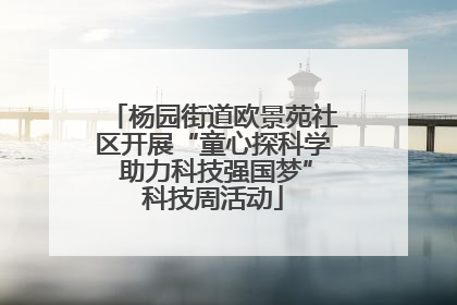 杨园街道欧景苑社区开展“童心探科学 助力科技强国梦”科技周活动