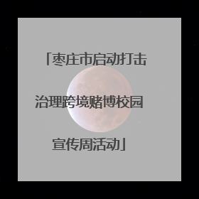 枣庄市启动打击治理跨境赌博校园宣传周活动