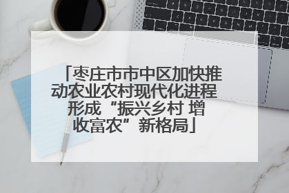 枣庄市市中区加快推动农业农村现代化进程 形成“振兴乡村 增收富农”新格局