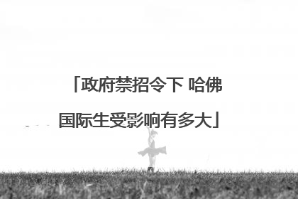 政府禁招令下 哈佛国际生受影响有多大