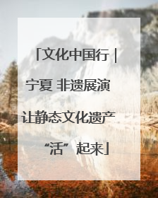 文化中国行｜宁夏 非遗展演让静态文化遗产“活”起来