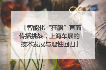 智能化“狂飙”直面传播挑战，上海车展的技术发展与理性回归
