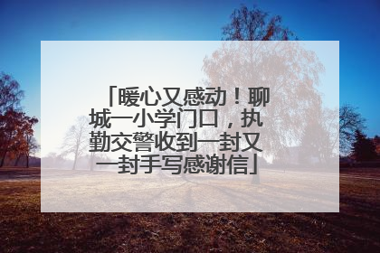 暖心又感动！聊城一小学门口，执勤交警收到一封又一封手写感谢信