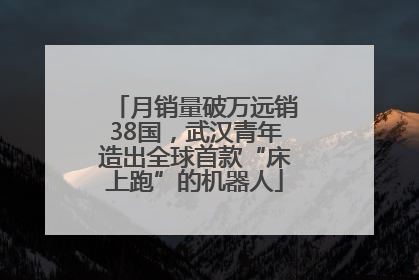 月销量破万远销38国，武汉青年造出全球首款“床上跑”的机器人