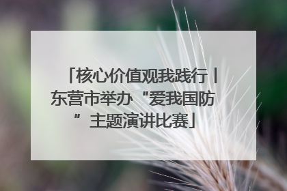 核心价值观我践行丨东营市举办“爱我国防”主题演讲比赛