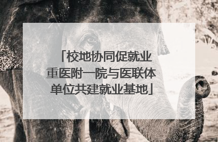 校地协同促就业 重医附一院与医联体单位共建就业基地