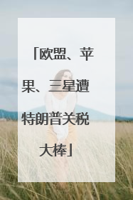 欧盟、苹果、三星遭特朗普关税大棒