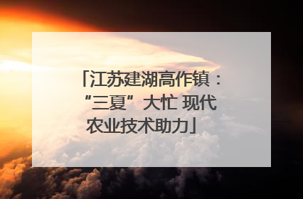 江苏建湖高作镇：“三夏”大忙 现代农业技术助力