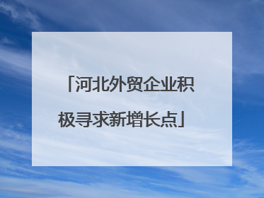 河北外贸企业积极寻求新增长点