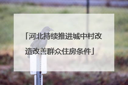 河北持续推进城中村改造改善群众住房条件