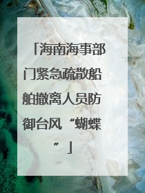 海南海事部门紧急疏散船舶撤离人员防御台风“蝴蝶”