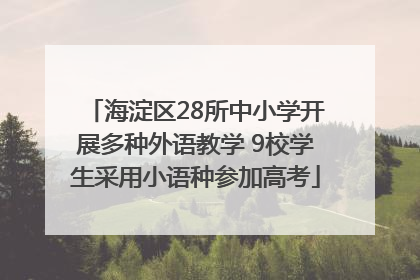 海淀区28所中小学开展多种外语教学 9校学生采用小语种参加高考