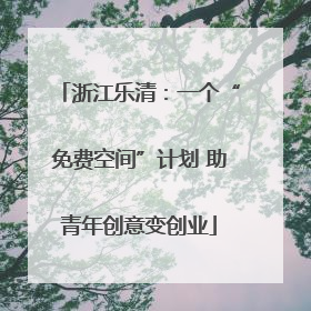 浙江乐清：一个“免费空间”计划 助青年创意变创业