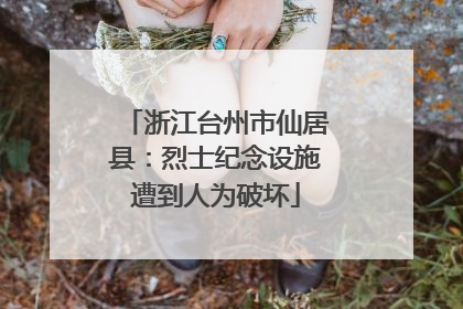 浙江台州市仙居县：烈士纪念设施遭到人为破坏