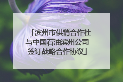 滨州市供销合作社与中国石油滨州公司签订战略合作协议