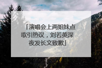 演唱会上两姐妹点歌引热议，刘若英深夜发长文致歉