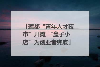 莲都“青年人才夜市”开摊 “盒子小店”为创业者兜底