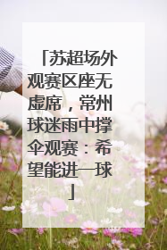 苏超场外观赛区座无虚席，常州球迷雨中撑伞观赛：希望能进一球