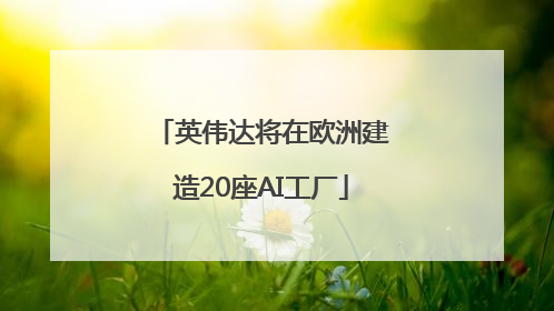 英伟达将在欧洲建造20座AI工厂