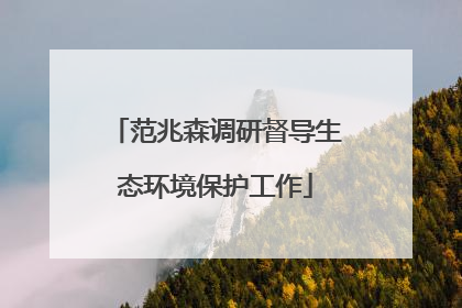 范兆森调研督导生态环境保护工作