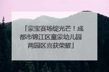 蒙宝赛场绽光芒！成都市锦江区童蒙幼儿园两园区喜获荣耀