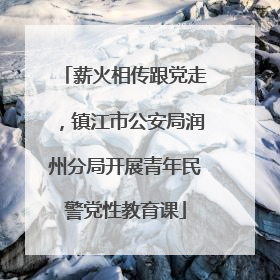 薪火相传跟党走，镇江市公安局润州分局开展青年民警党性教育课