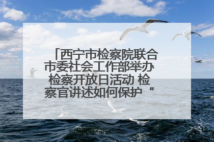 西宁市检察院联合市委社会工作部举办检察开放日活动 检察官讲述如何保护“少年的你”