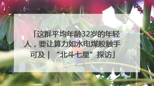 这群平均年龄32岁的年轻人，要让算力如水电煤般触手可及｜“北斗七星”探访