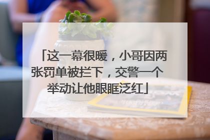 这一幕很暖，小哥因两张罚单被拦下，交警一个举动让他眼眶泛红