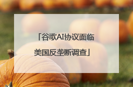 谷歌AI协议面临美国反垄断调查