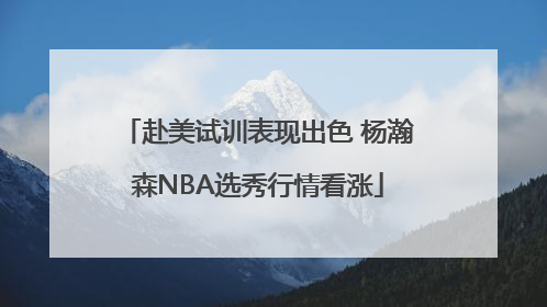 赴美试训表现出色 杨瀚森NBA选秀行情看涨