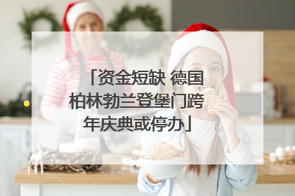资金短缺 德国柏林勃兰登堡门跨年庆典或停办