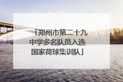 郑州市第二十九中学多名队员入选国家荷球集训队