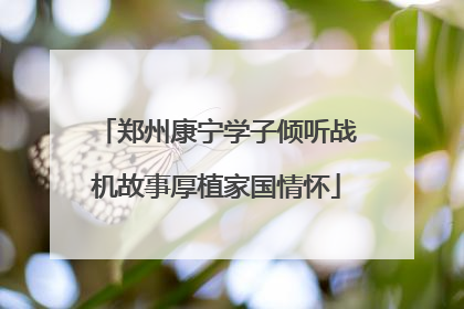 郑州康宁学子倾听战机故事厚植家国情怀