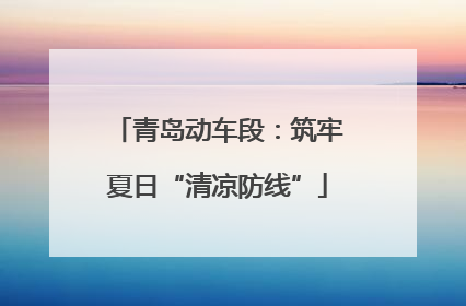 青岛动车段：筑牢夏日“清凉防线”