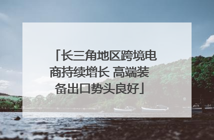 长三角地区跨境电商持续增长 高端装备出口势头良好