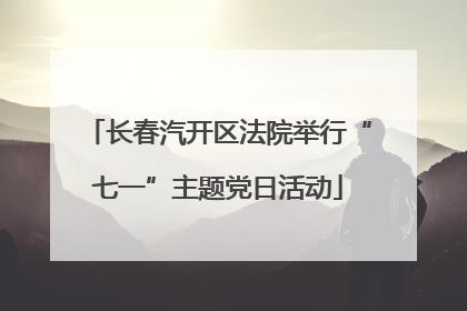 长春汽开区法院举行“七一”主题党日活动