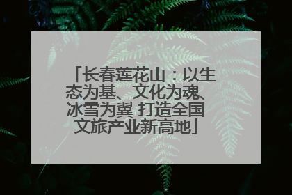 长春莲花山：以生态为基、文化为魂、冰雪为翼 打造全国文旅产业新高地