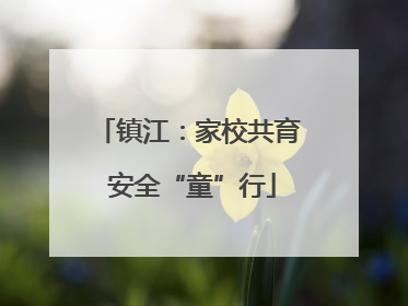 镇江：家校共育 安全“童”行