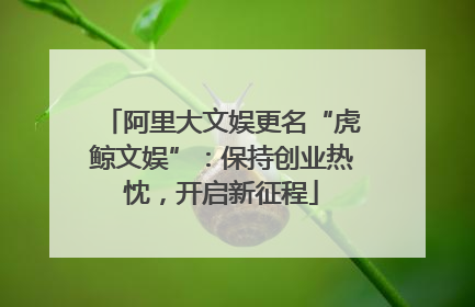 阿里大文娱更名“虎鲸文娱”：保持创业热忱，开启新征程