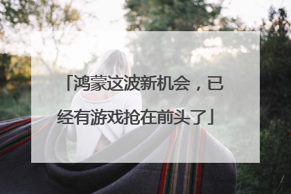鸿蒙这波新机会，已经有游戏抢在前头了