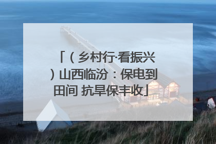 （乡村行·看振兴）山西临汾：保电到田间 抗旱保丰收